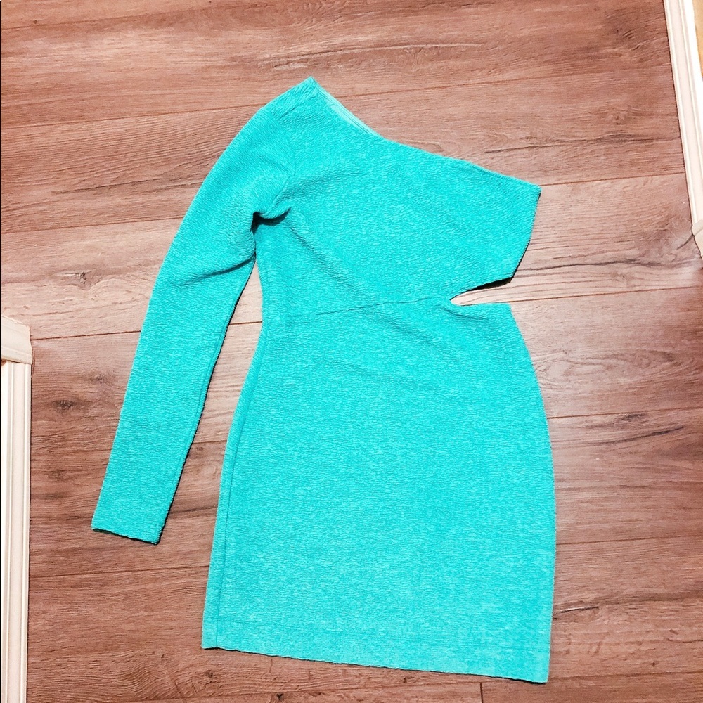 BCBG sea foam mini dress